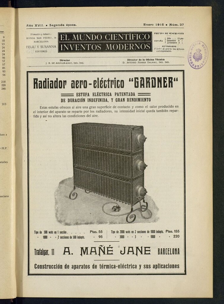 Miniatura de El Mundo Científico. Inventos Modernos de enero de 1915