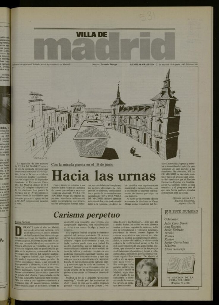 Miniatura de Villa de Madrid: informativo quincenal del 22 de mayo de 1987, nº 109