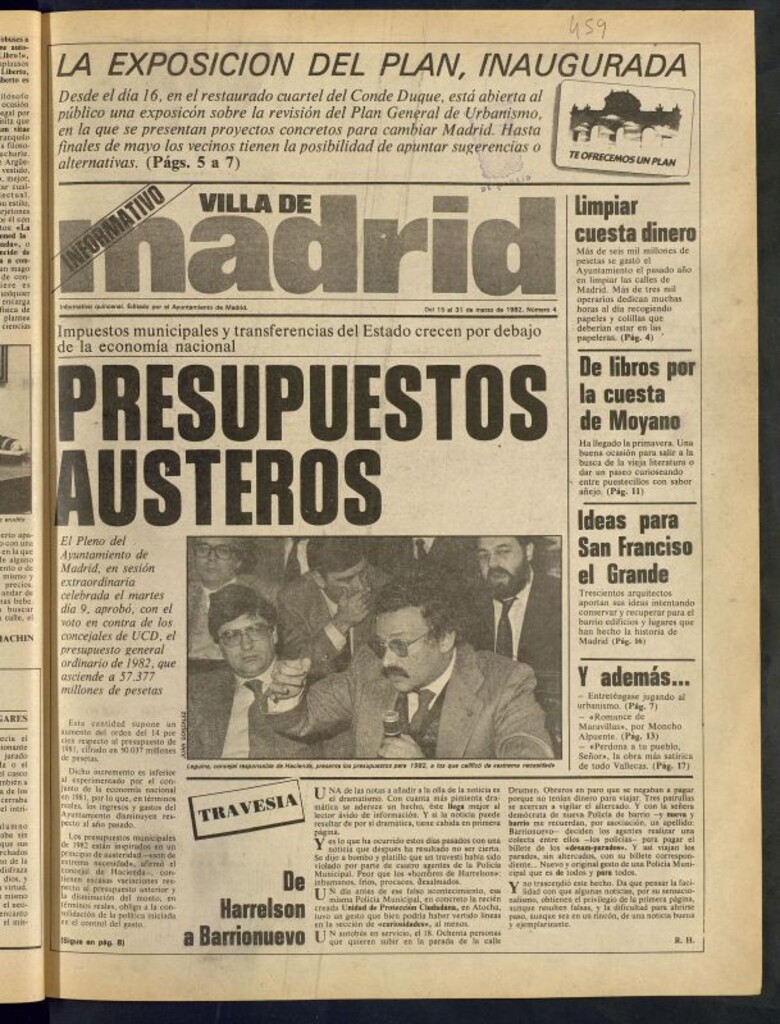 Miniatura de Villa de Madrid: informativo quincenal del 15 de marzo de 1982, nº 4