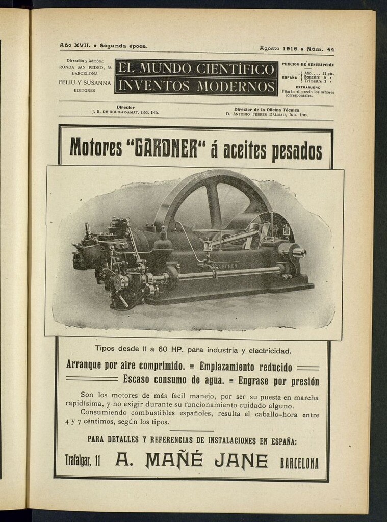 Miniatura de El Mundo Científico. Inventos Modernos de agosto y septiembre de 1915