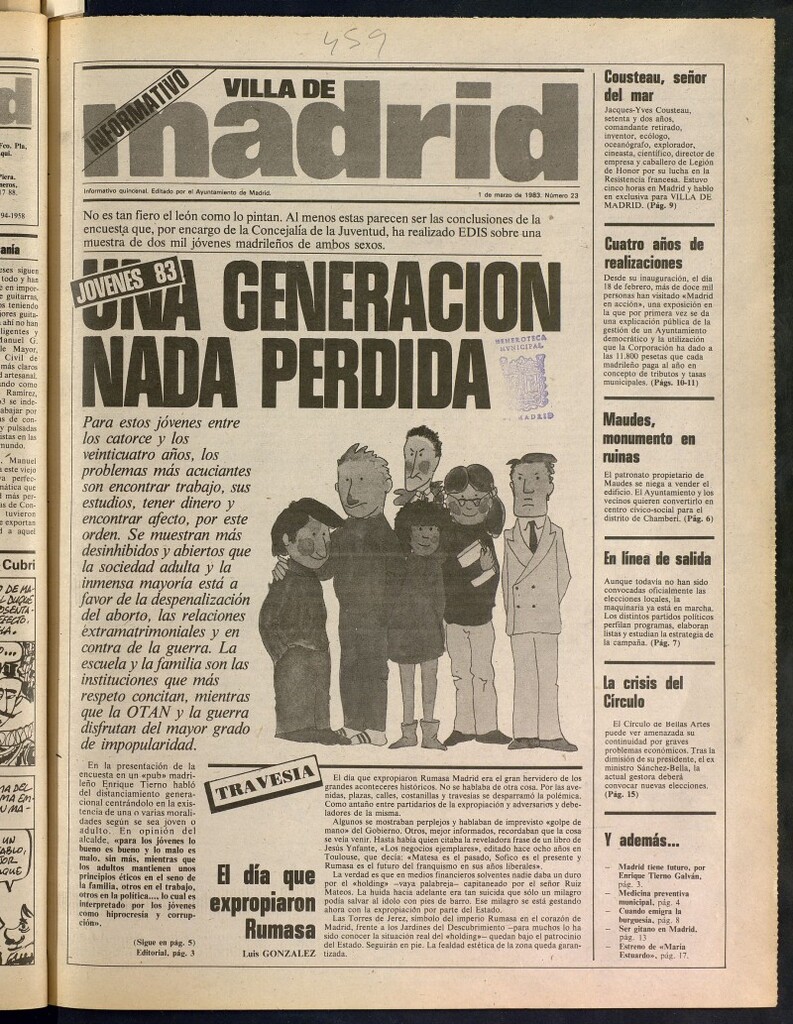 Miniatura de Villa de Madrid: informativo quincenal del 1 de marzo de 1983, Nº 23