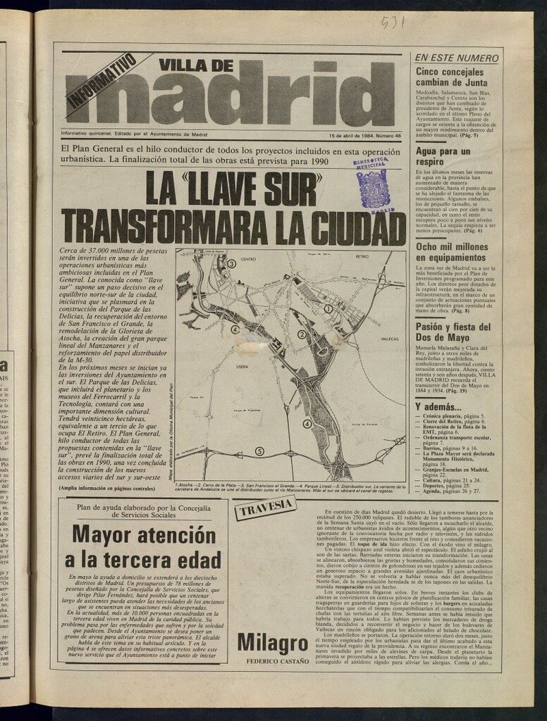 Miniatura de Villa de Madrid: informativo quincenal del 15 de abril de 1984, nº 46