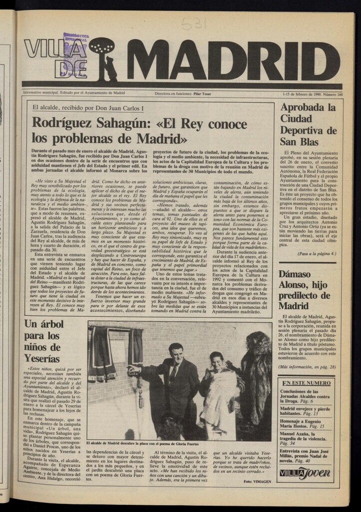 Miniatura de Villa de Madrid: informativo quincenal del 1 de febrero de 1990, nº 160