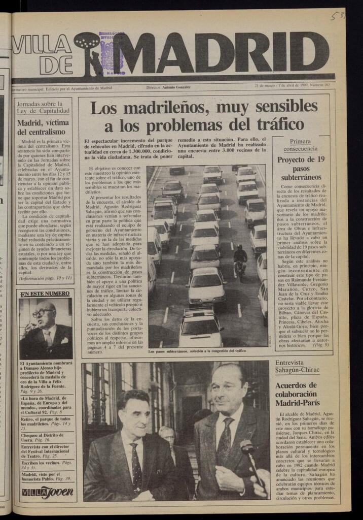Miniatura de Villa de Madrid: informativo quincenal del 16 de abril de 1990, nº 164