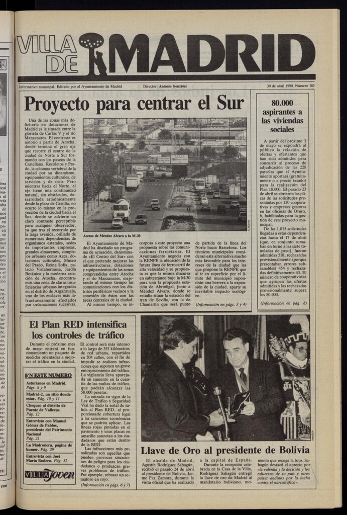 Miniatura de Villa de Madrid: informativo quincenal del 30 de abril de 1990, nº 165