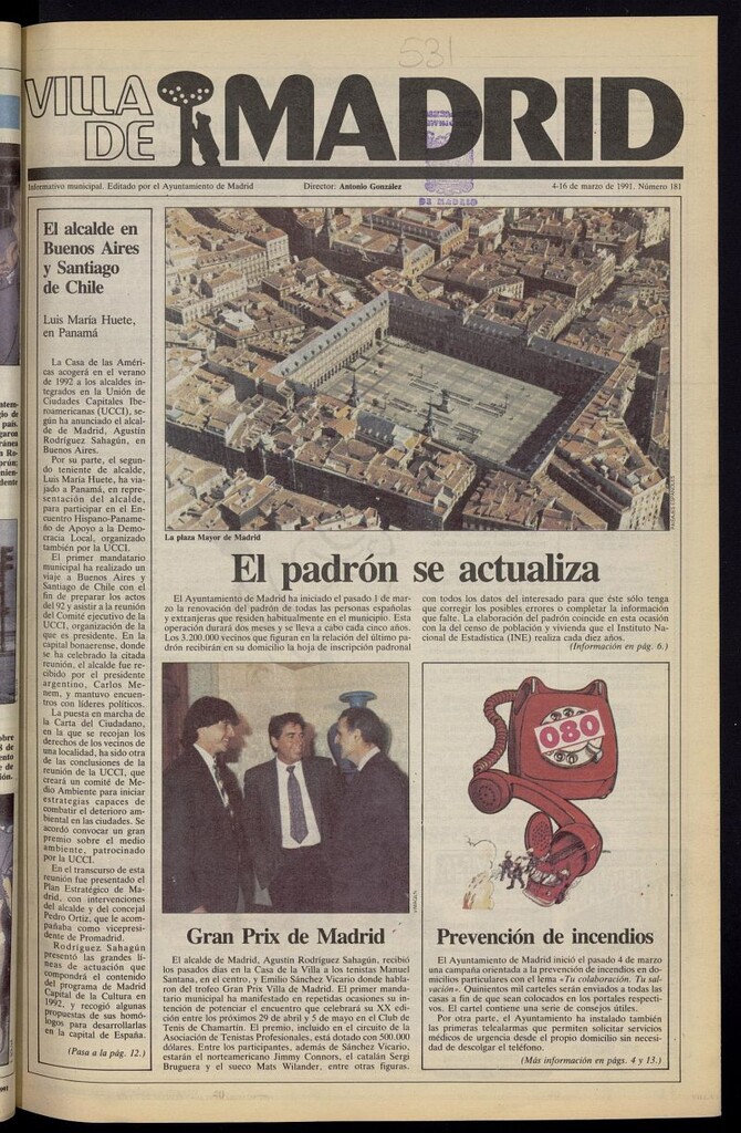 Miniatura de Villa de Madrid: informativo quincenal del 4 de marzo de 1991, nº 181
