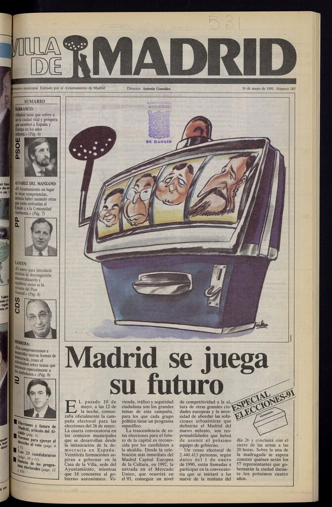 Miniatura de Villa de Madrid: informativo quincenal del 16 de mayo de 1991, nº 185
