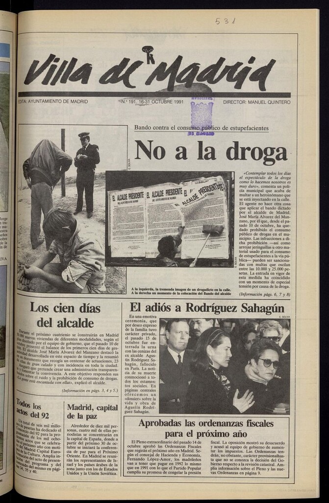 Miniatura de Villa de Madrid: informativo quincenal del 16 de octubre de 1991, nº 191