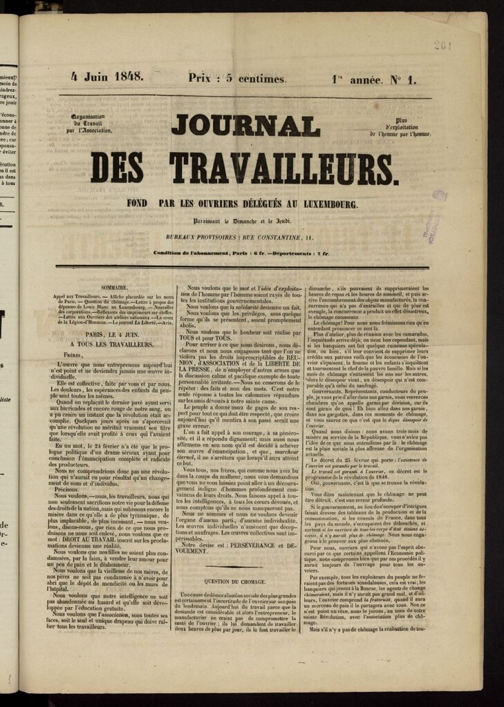 Miniatura de Journal des Travailleurs