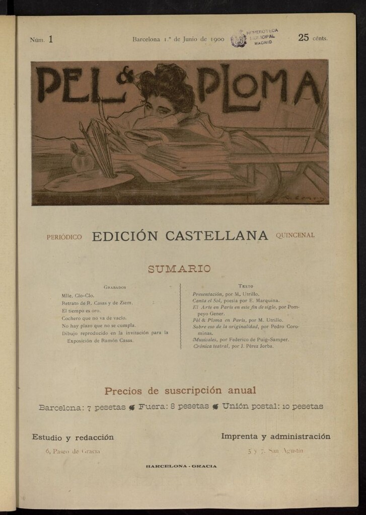 Miniatura de Pel & Ploma : periódico quincenal, ed. castellana