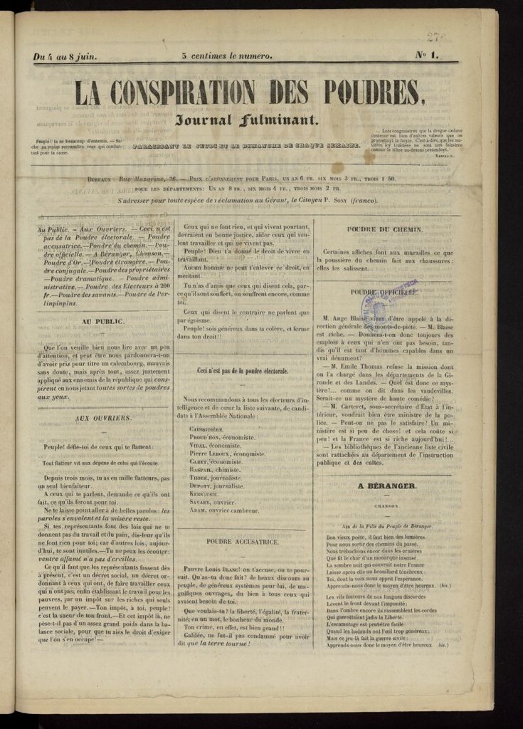 Miniatura de La Conspiration des Poudres: journal fulminant