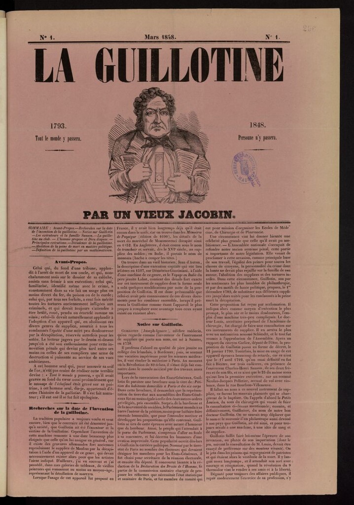 Miniatura de La Guillotine par un vieux jacobin