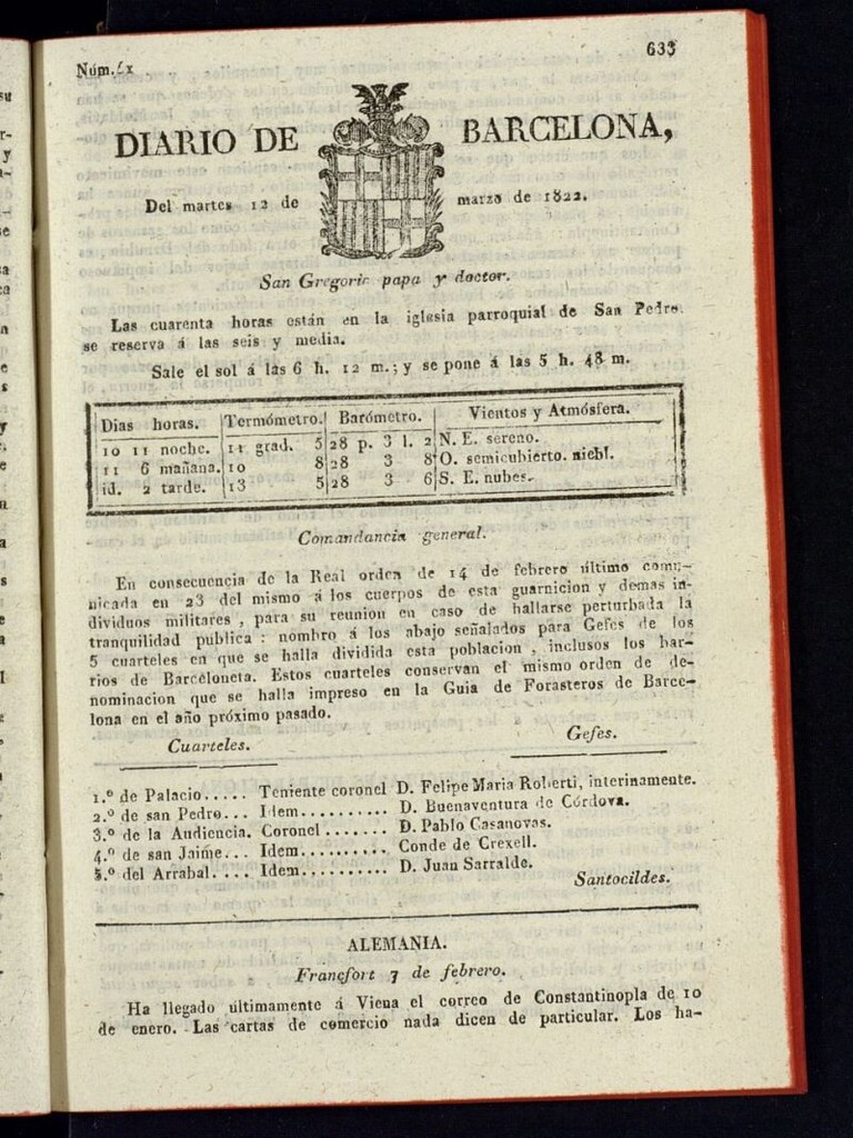 Miniatura de Diario de Barcelona del 12 de marzo de 1822