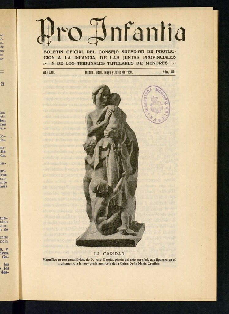 Miniatura de Pro Infantia : boletín del Consejo Superior de Protección a la Infancia y Represión de la Mendicidad de abril, mayo, junio de 1930