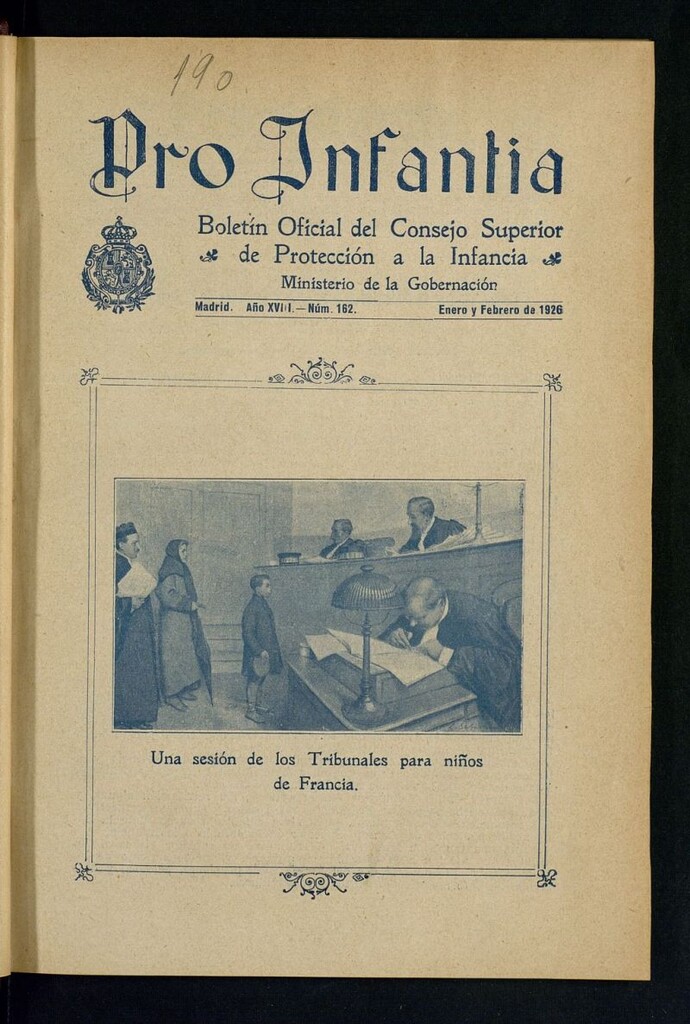 Miniatura de Pro Infantia : boletín del Consejo Superior de Protección a la Infancia y Represión de la Mendicidad de enero y febrero de 1926