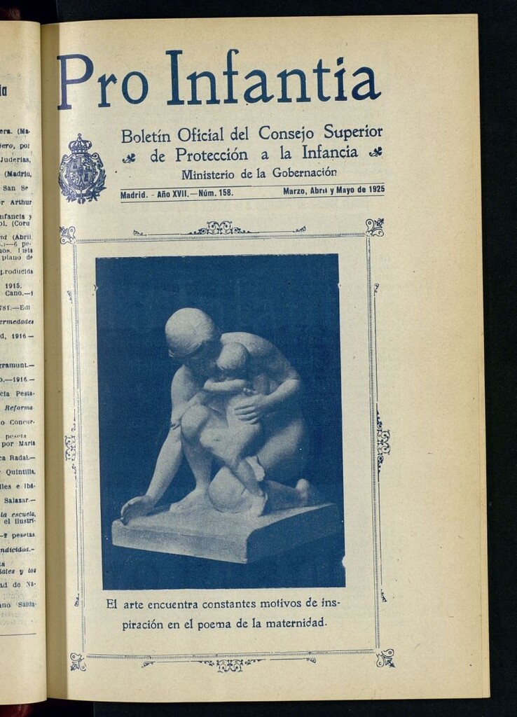 Miniatura de Pro Infantia : boletín del Consejo Superior de Protección a la Infancia y Represión de la Mendicidad de marzo-abril-mayo de 1925