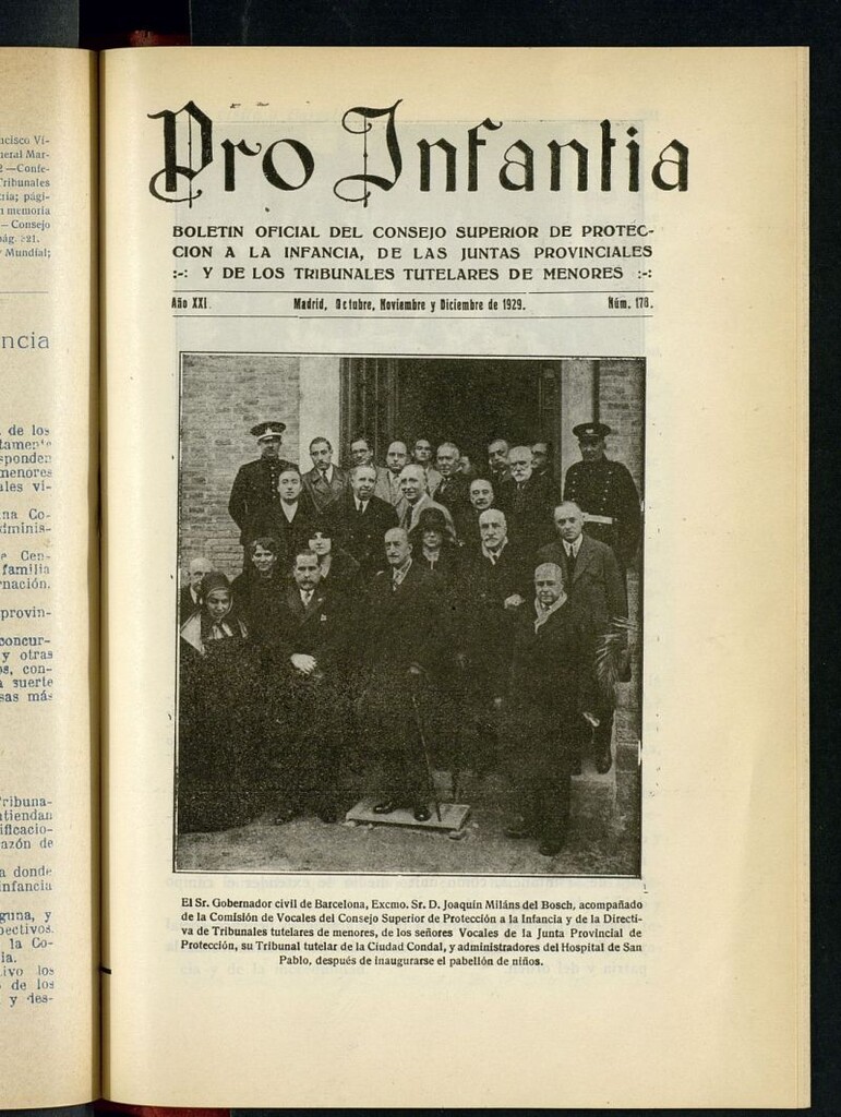 Miniatura de Pro Infantia : boletín del Consejo Superior de Protección a la Infancia y Represión de la Mendicidad de octubre-noviembre-diciembre de 1929