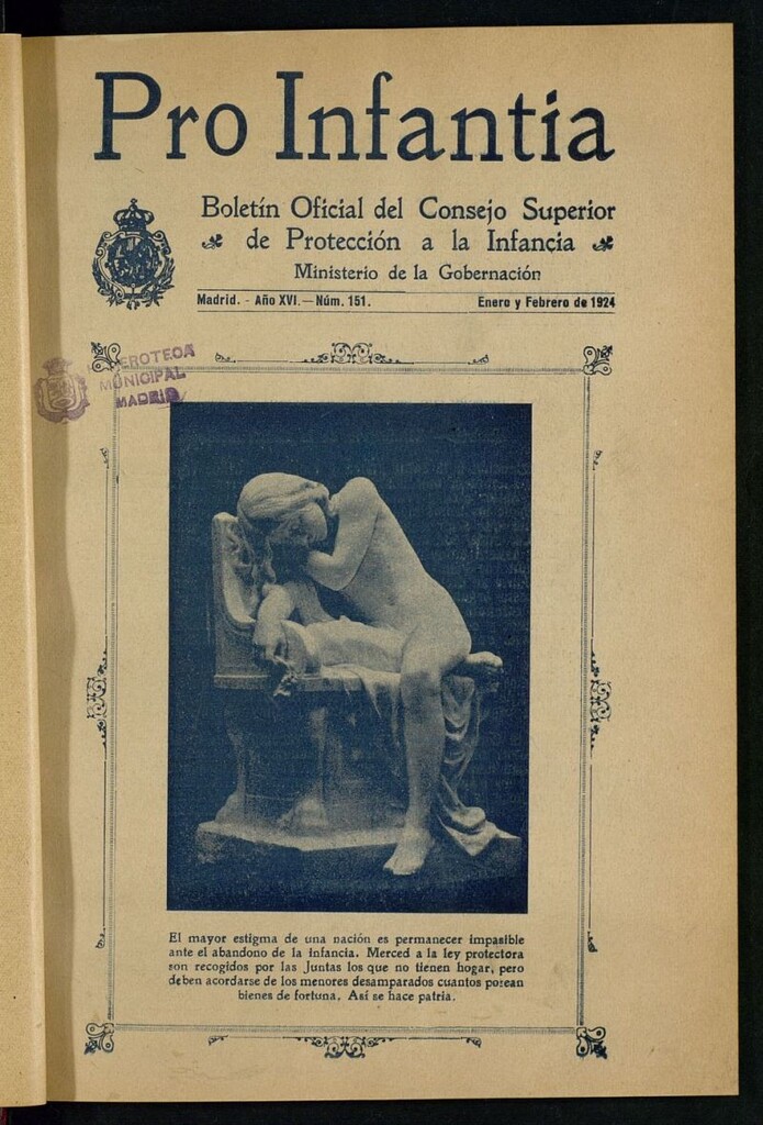 Miniatura de Pro Infantia : boletín del Consejo Superior de Protección a la Infancia y Represión de la Mendicidad de enero y febrero de 1924