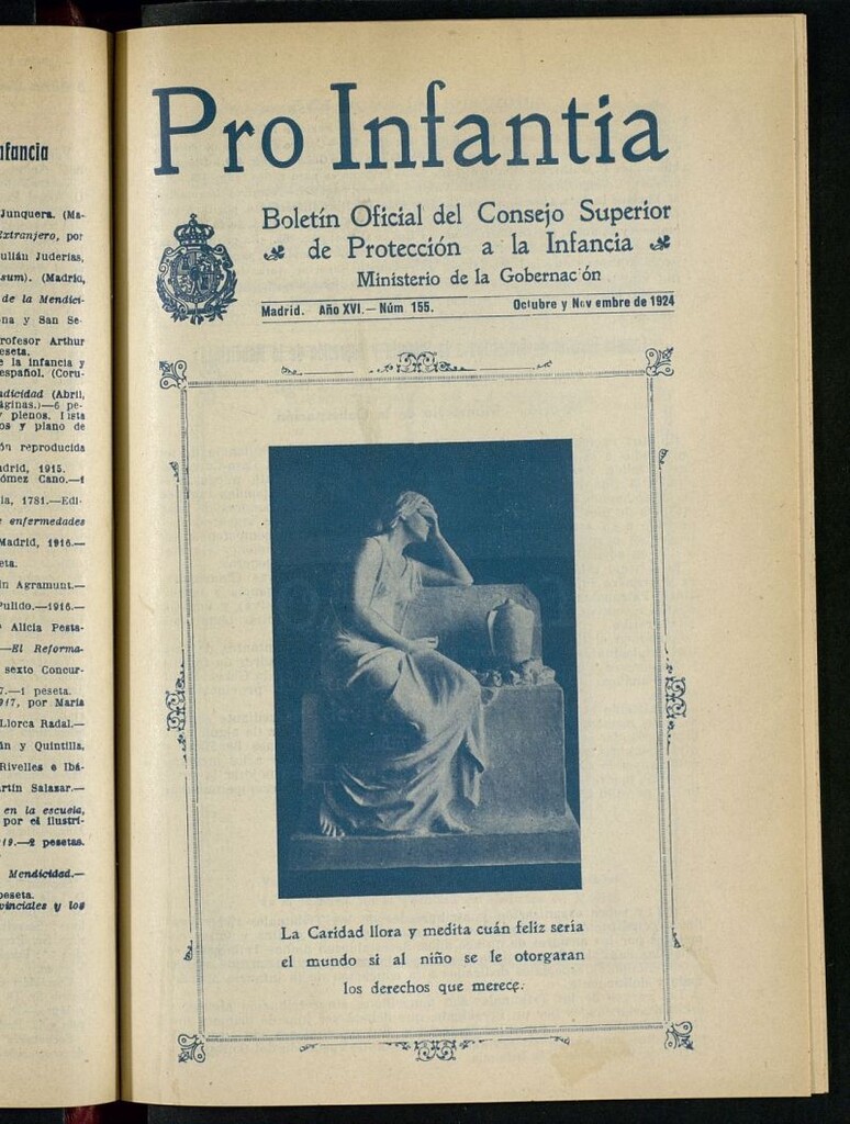 Miniatura de Pro Infantia : boletín del Consejo Superior de Protección a la Infancia y Represión de la Mendicidad de octubre-noviembre de 1924