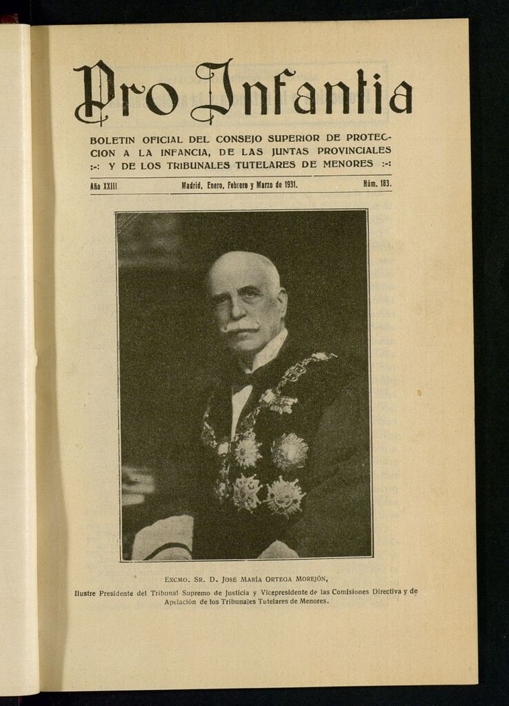 Miniatura de Pro Infantia : boletín del Consejo Superior de Protección a la Infancia y Represión de la Mendicidad de enero-febrero-marzo de 1931