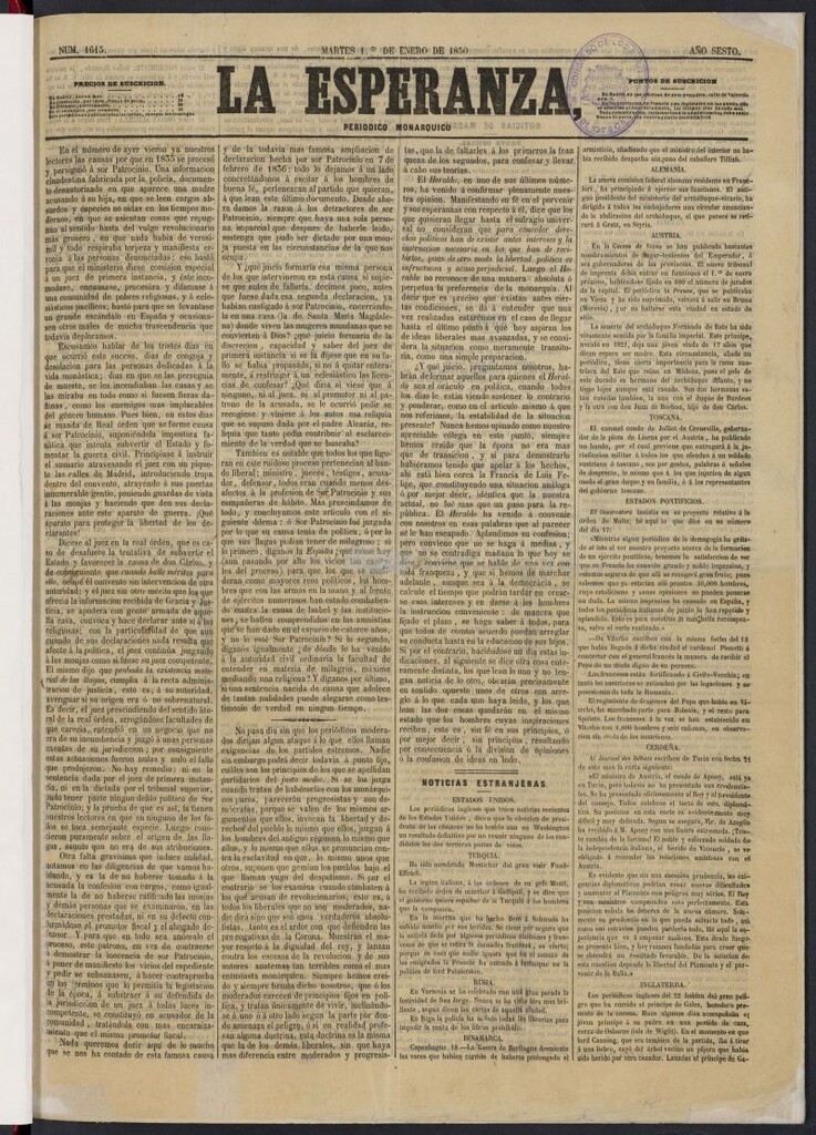 Miniatura de La Esperanza: periódico monárquico
