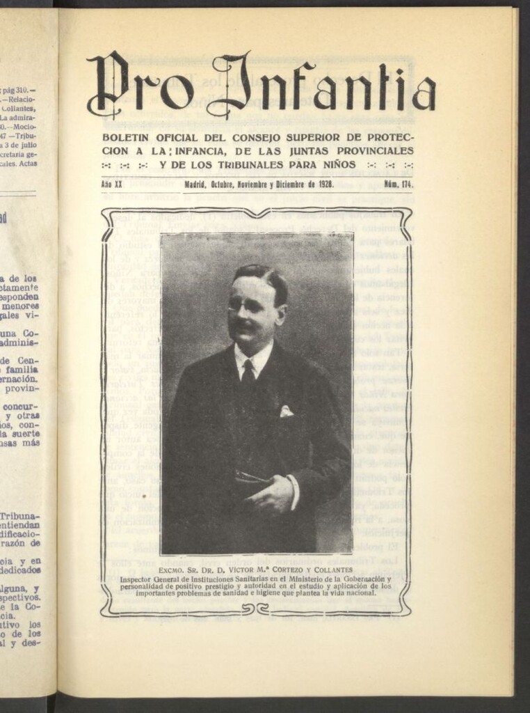 Miniatura de Pro Infantia : boletín del Consejo Superior de Protección a la Infancia y Represión de la Mendicidad. Nº 174