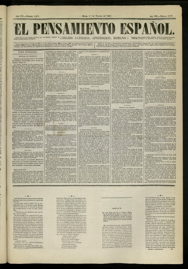 Miniatura de El Pensamiento Español del 1 de octubre de 1867, nº 2377
