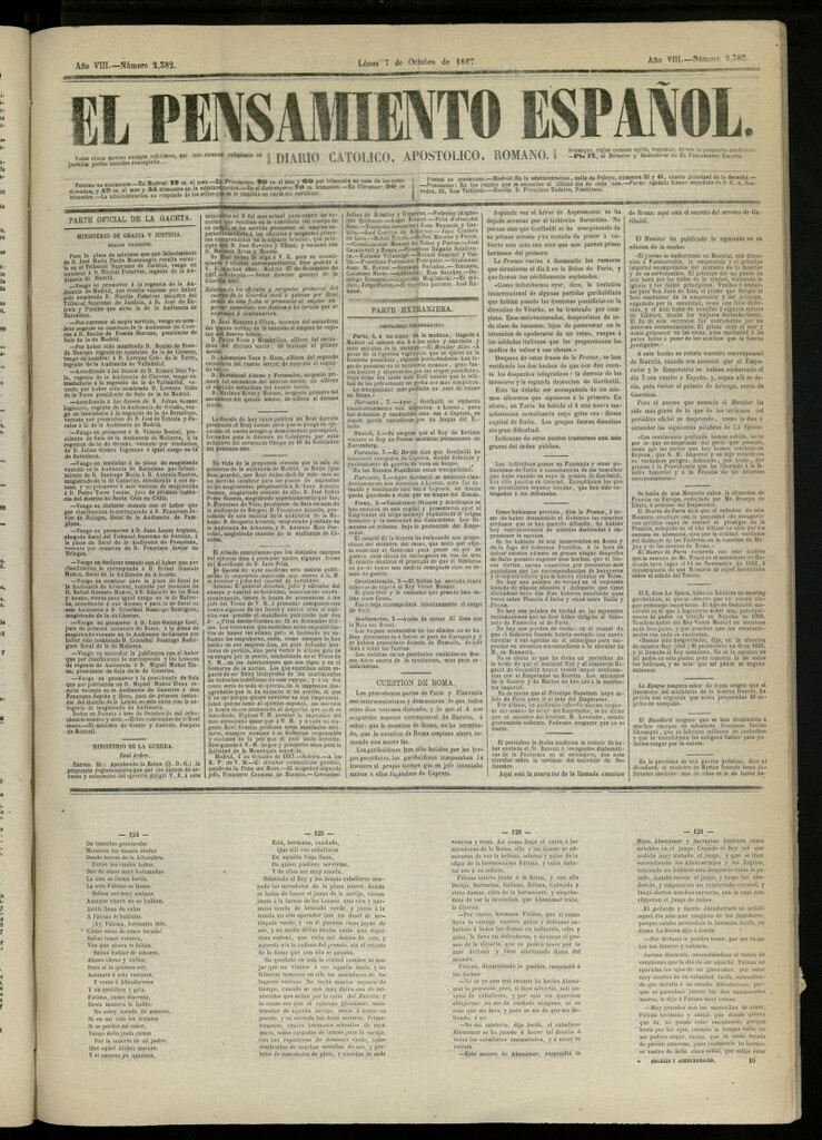 Miniatura de El Pensamiento Español del 7 de octubre de 1867, nº 2382