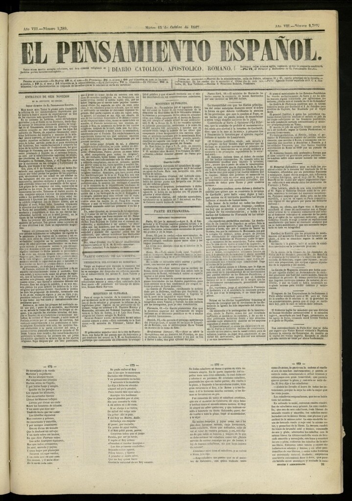 Miniatura de El Pensamiento Español del 15 de octubre de 1867, nº 2389