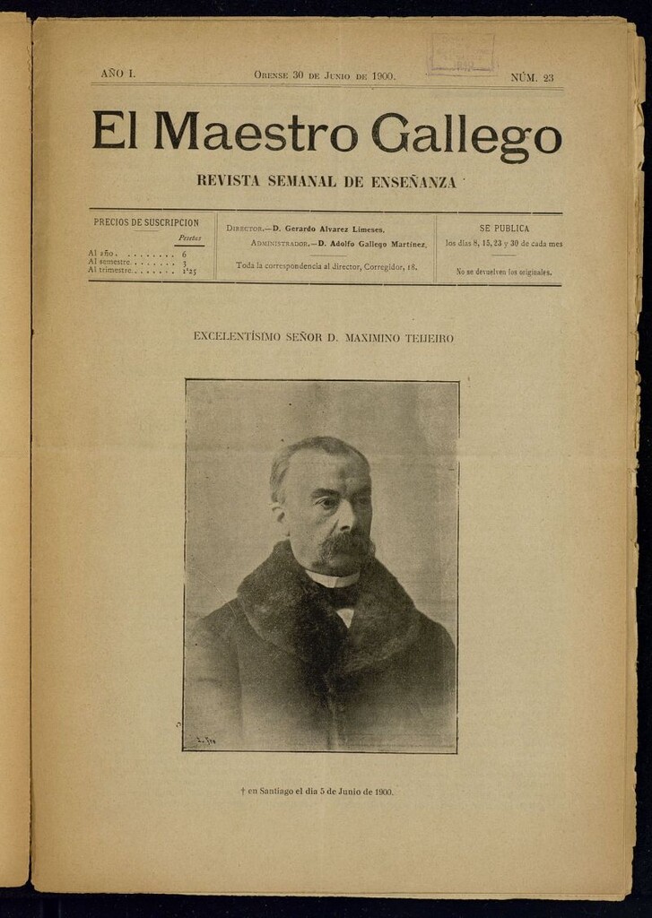 Miniatura de El Maestro Gallego del 30 de junio de 1900