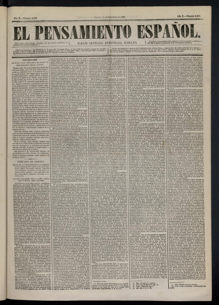 Miniatura de El Pensamiento Español del 25 de septiembre de 1869,nº 2969