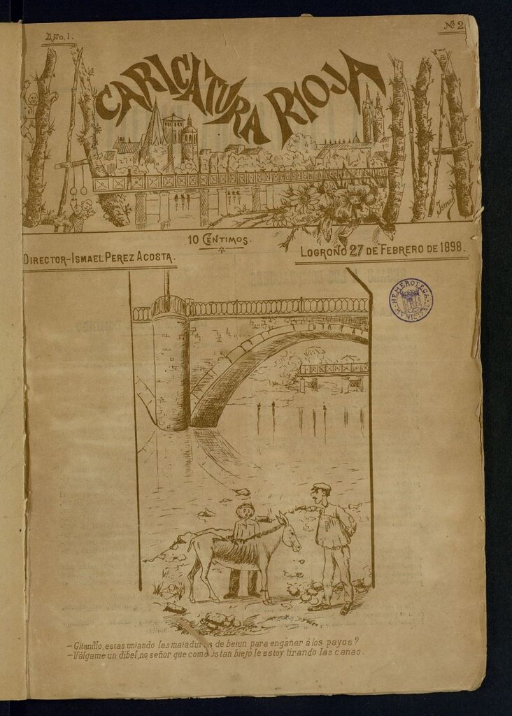 Miniatura de La Caricatura Riojana: periódico festivo del 27 de febrero de 1898