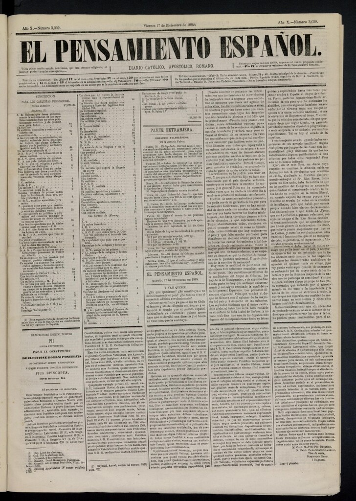 Miniatura de El Pensamiento Español del 17 de diciembre de 1869, nº 3039