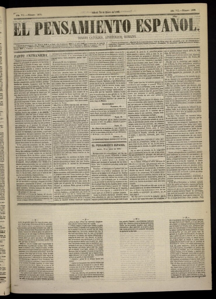 Miniatura de El Pensamiento Español del 18 de enero de 1866, nº 1859