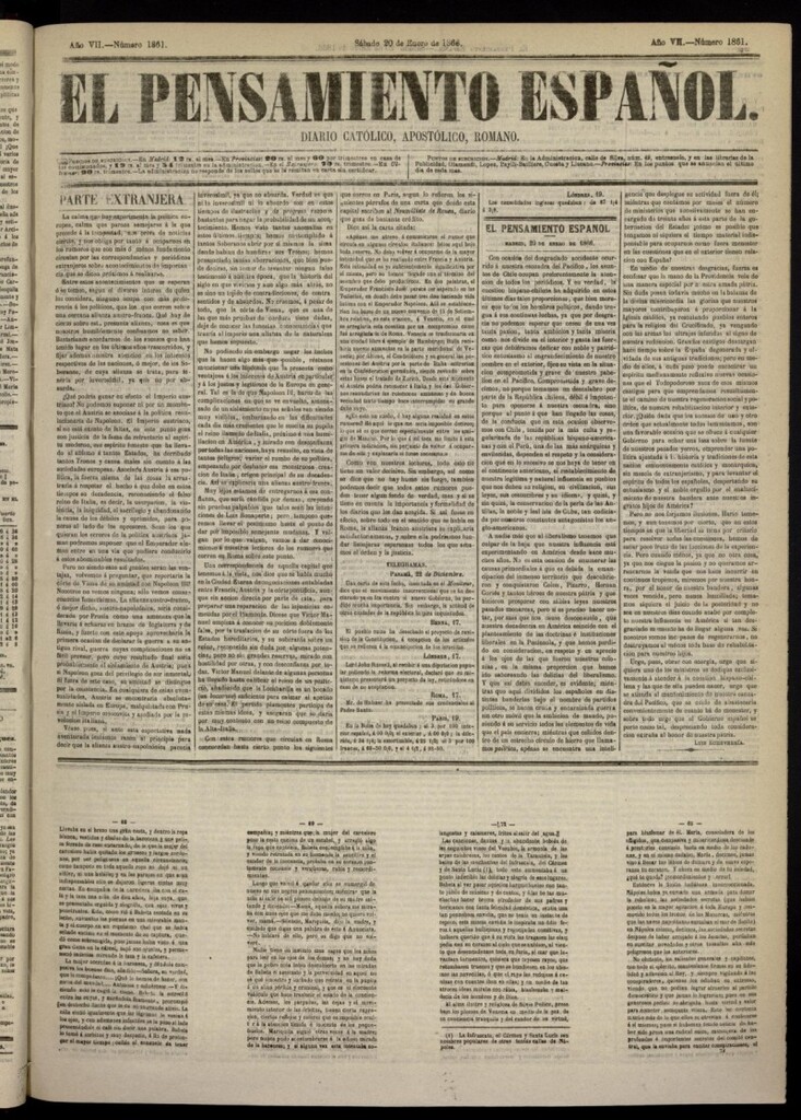 Miniatura de El Pensamiento Español del 20 de enero de 1866, nº 1861