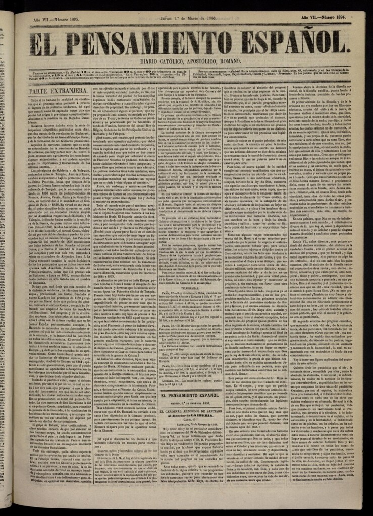 Miniatura de El Pensamiento Español del 1 de marzo de 1866, nº 1895