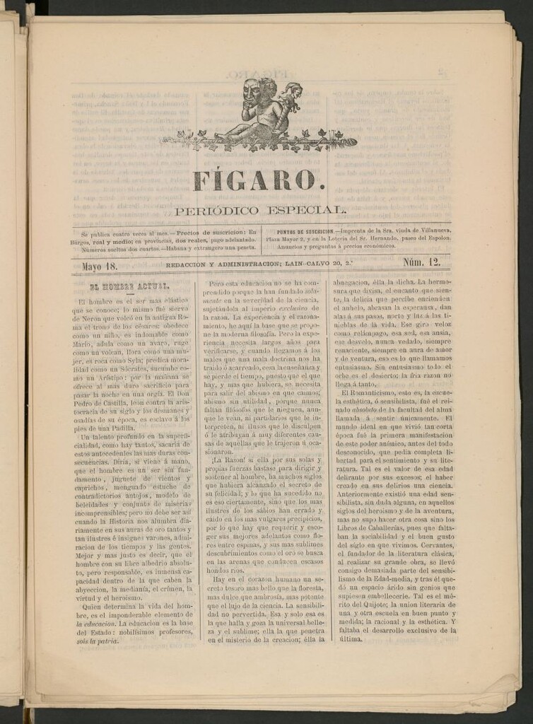 Miniatura de Fígaro : periódico ilustrado del 18 de mayo de 1879