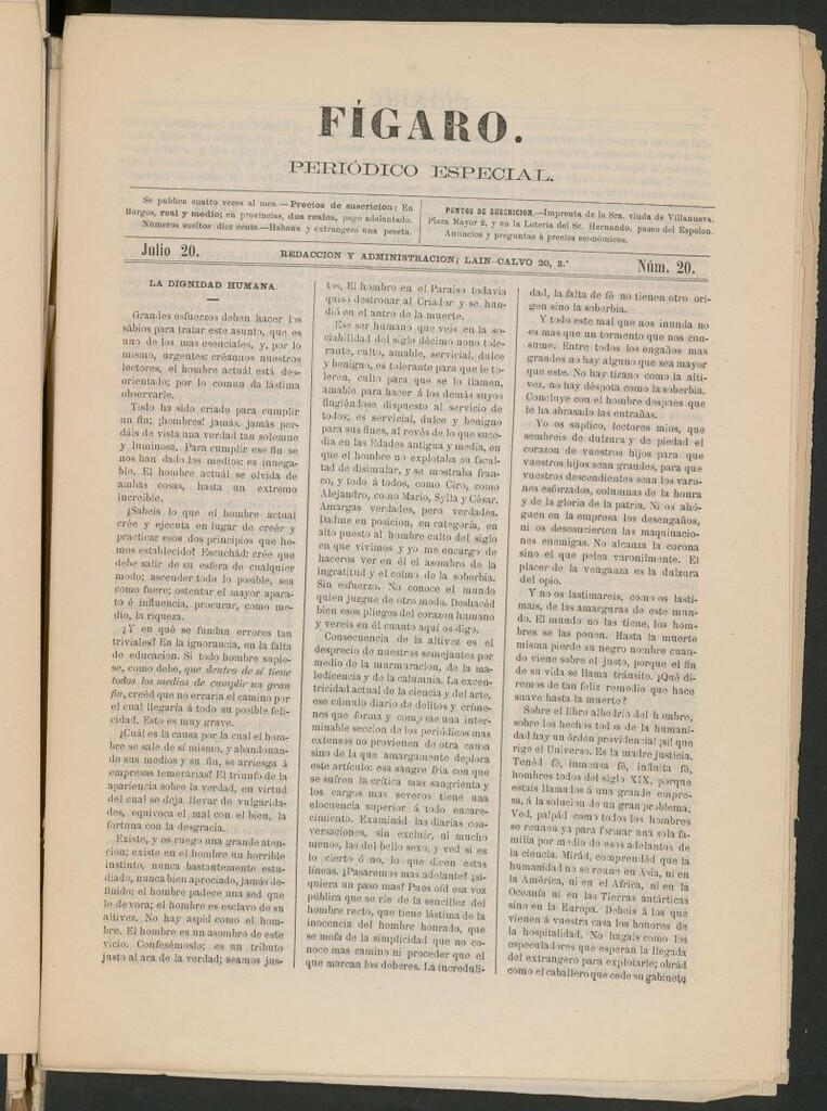Miniatura de Fígaro : periódico ilustrado del 20 de julio de 1879