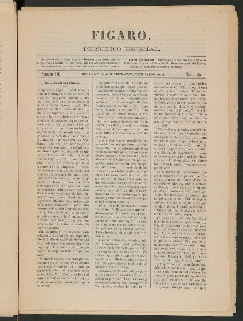 Miniatura de Fígaro : periódico ilustrado del 10 de agosto de 1879