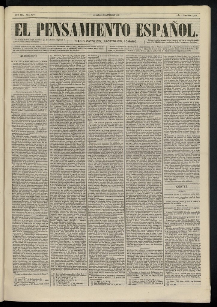 Miniatura de El Pensamiento Español del 8 de junio de 1872, nº 3773