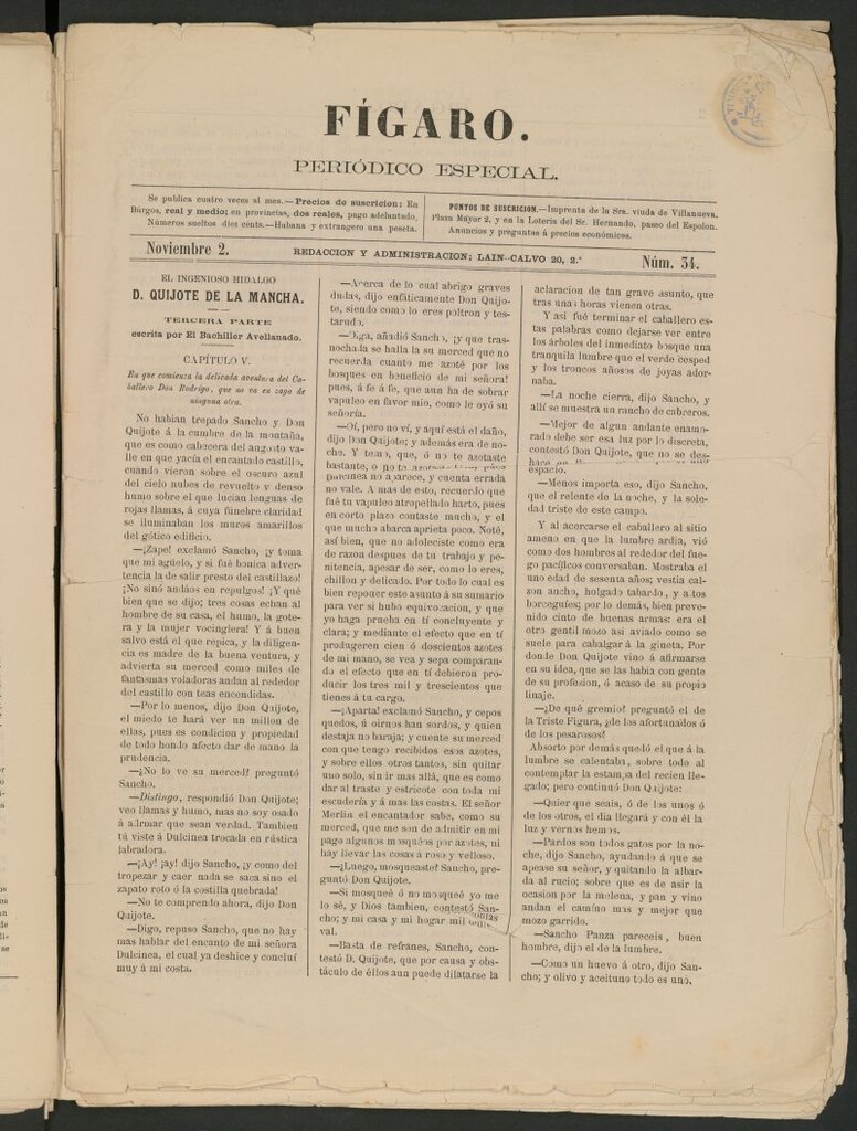 Miniatura de Fígaro : periódico ilustrado del 2 de noviembre de 1879