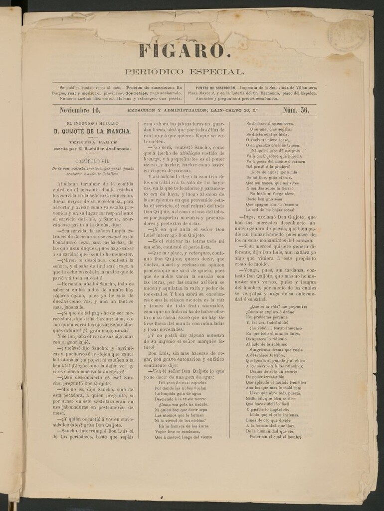 Miniatura de Fígaro : periódico ilustrado del 16 de noviembre de 1879