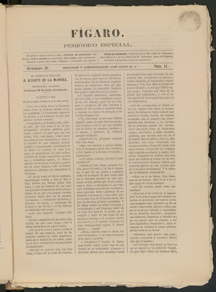 Miniatura de Fígaro : periódico ilustrado del 28 de diciembre de 1879