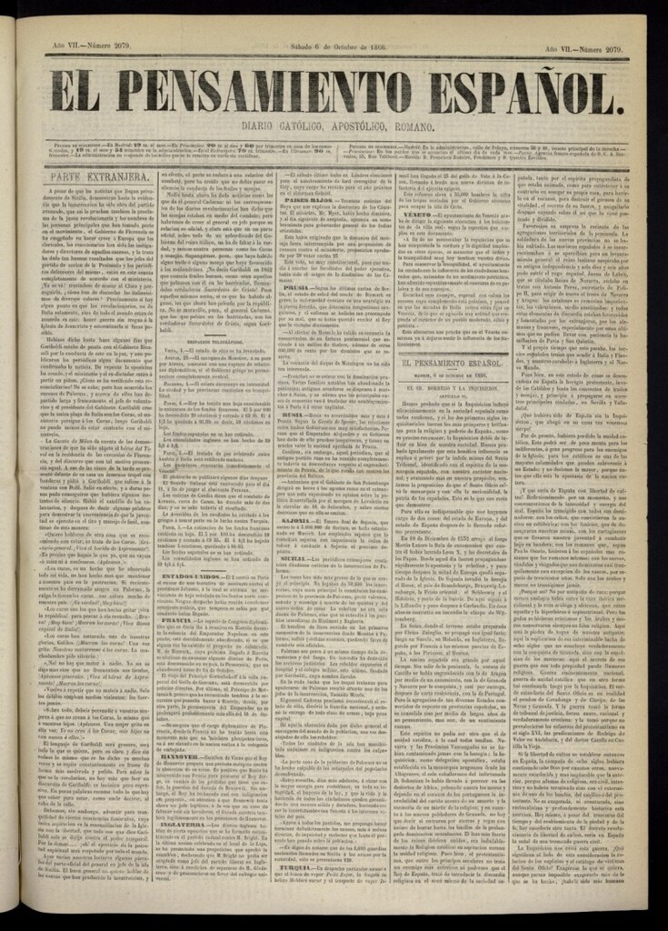 Miniatura de El Pensamiento Español del 6 de octubre de 1866, nº 2079