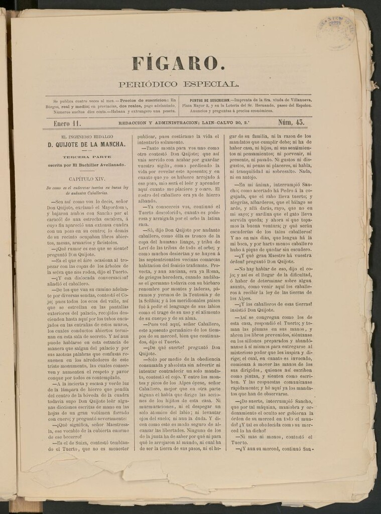 Miniatura de Fígaro : periódico ilustrado del 11 de enero de 1880