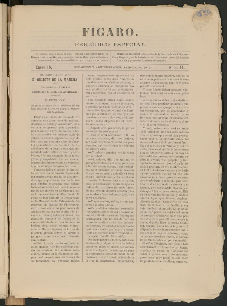 Miniatura de Fígaro : periódico ilustrado del 18 de enero de 1880