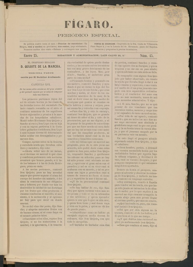 Miniatura de Fígaro : periódico ilustrado del 25 de enero de 1880