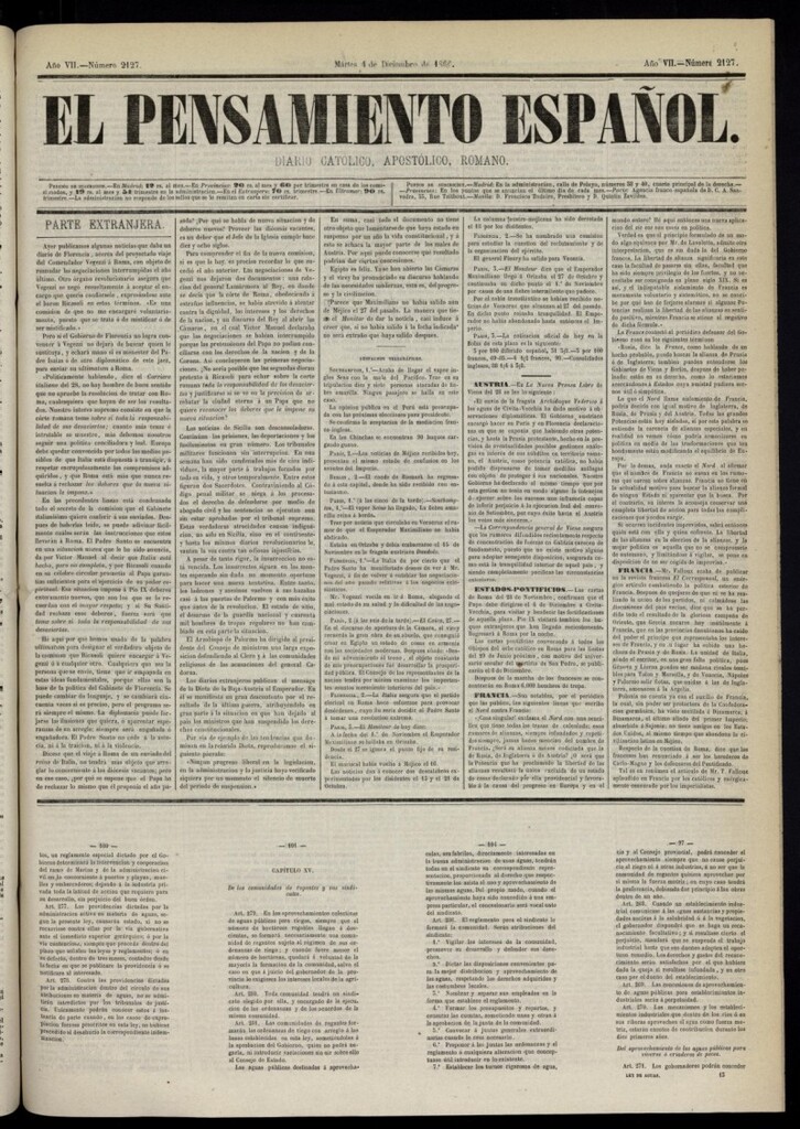 Miniatura de El Pensamiento Español del 4 de diciembre de 1866, nº 2127