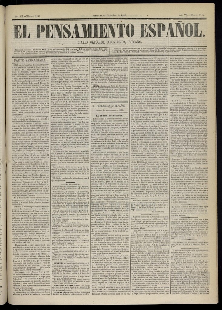 Miniatura de El Pensamiento Español del 11 de diciembre de 1866, nº 2132
