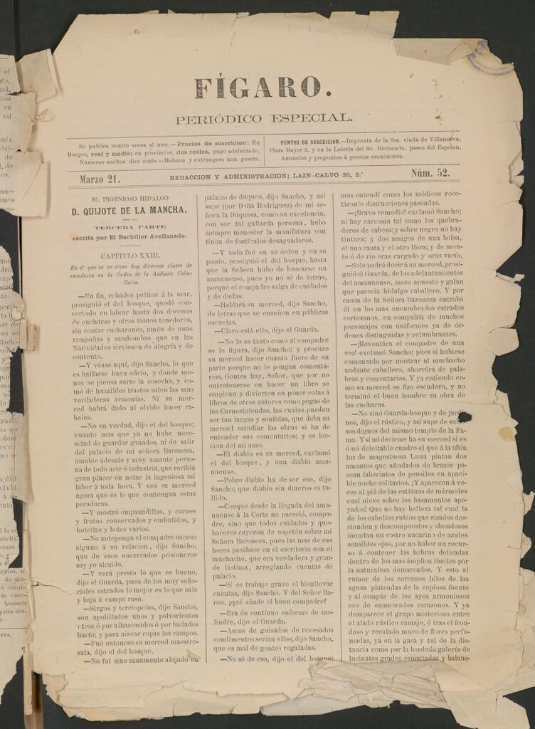 Miniatura de Fígaro : periódico ilustrado del 21 de marzo de 1880